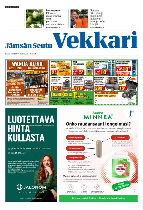 Jämsän Seutu ja Vekkari 26.8.2026
