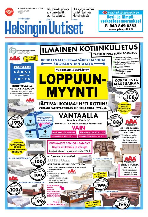 Helsingin Uutiset (Keskinen) 26.8.2026
