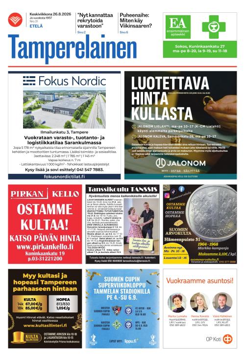 Tamperelainen 26.8.2026