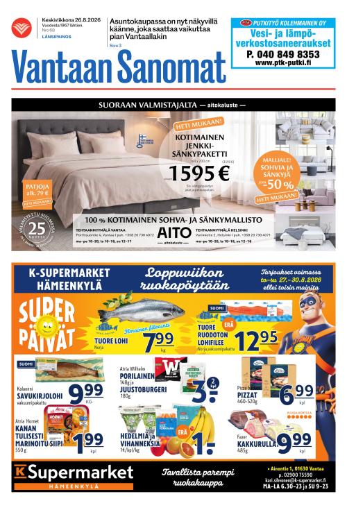 Vantaan Sanomat (Länsi) 26.8.2026