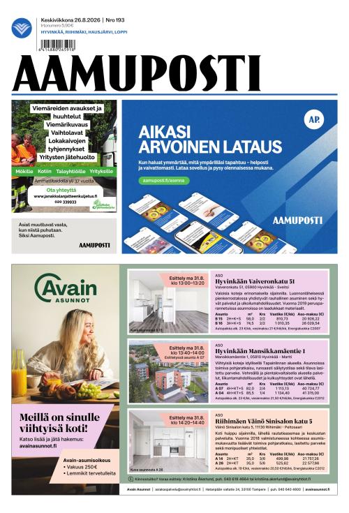 Aamuposti 26.8.2026