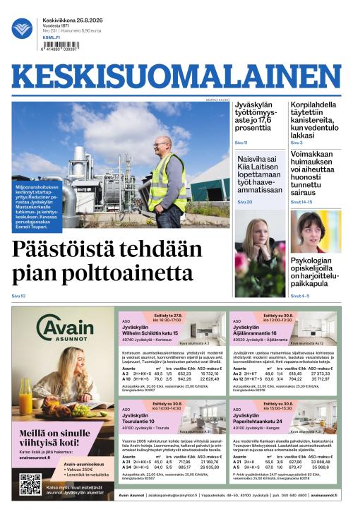 Keskisuomalainen 26.8.2026