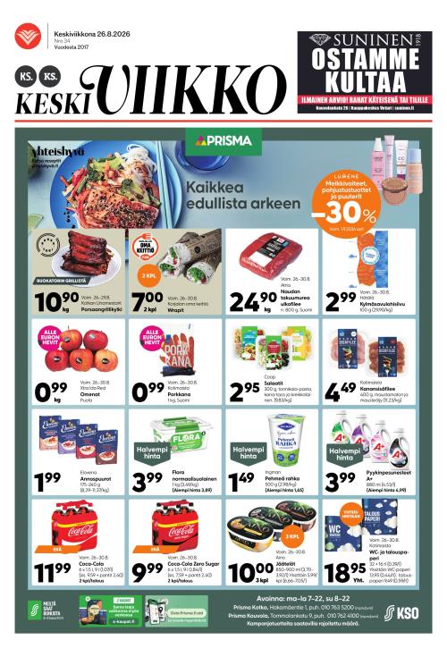 KS Keskiviikko (Kouvolan Sanomat ja Kymen Sanomat -liitteet) 26.8.2026