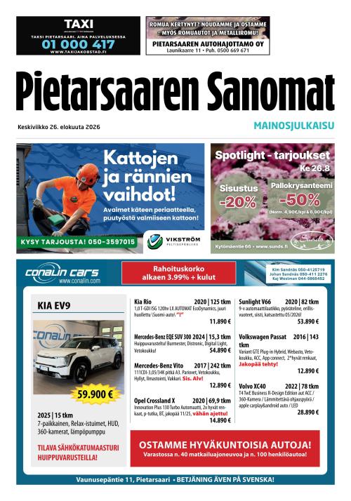 Pietarsaaren Sanomat 26.8.2026