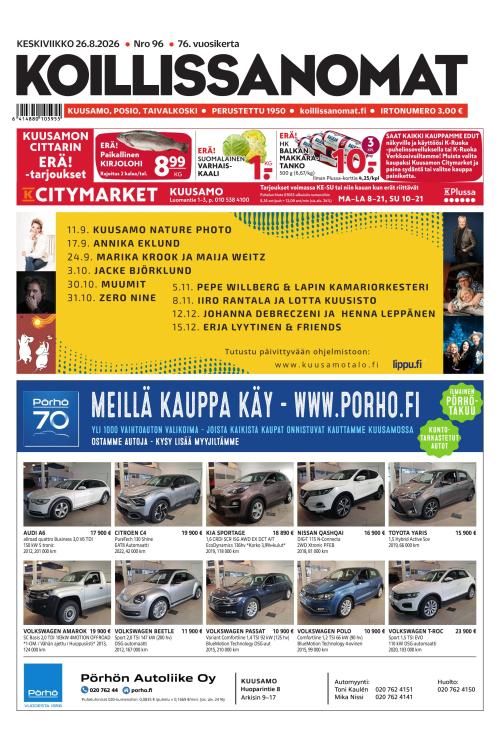 Koillissanomat 26.8.2026