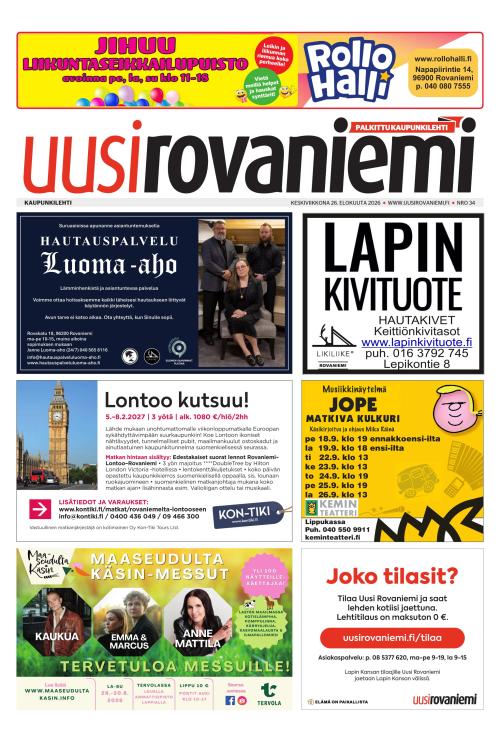 Uusi Rovaniemi 26.8.2026