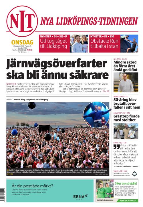 Nya Lidköpings-Tidningen 26.8.2026