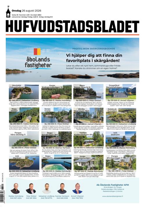 Hufvudstadsbladet 26.8.2026