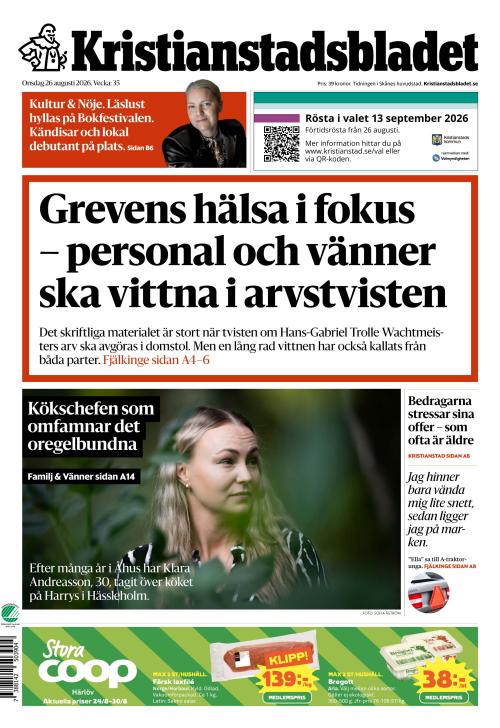 Kristianstadsbladet 26.8.2026