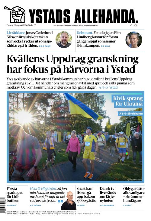 Ystads Allehanda 26.8.2026