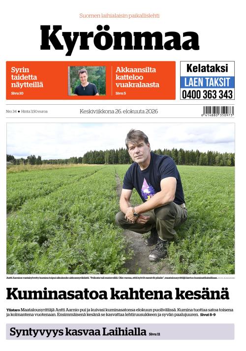 Kyrönmaa-lehti 26.8.2026