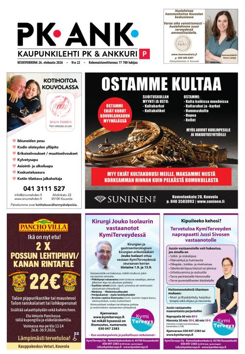 Kaupunkilehti Pohjois-Kymenlaakso 26.8.2026