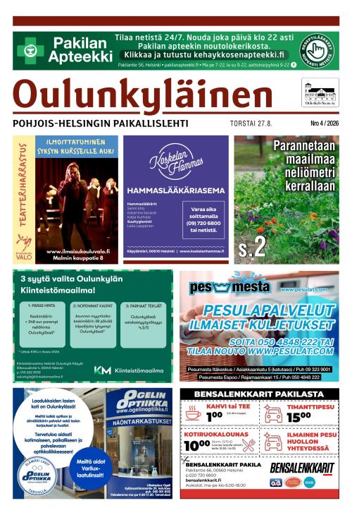 Oulunkyläinen 27.8.2026