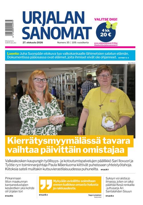 Urjalan Sanomat 27.8.2026