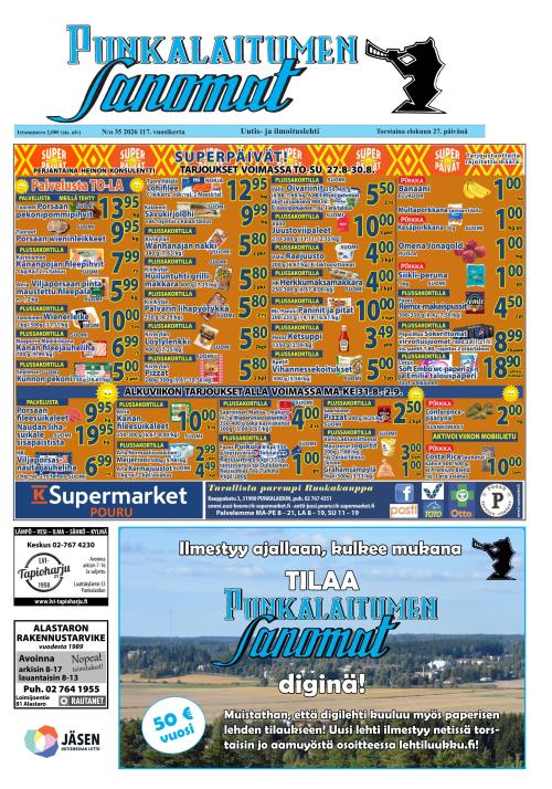 Punkalaitumen Sanomat 27.8.2026