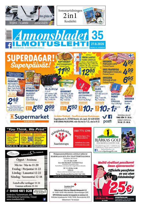 Annonsbladet 27.8.2026