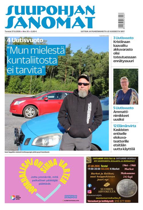 Suupohjan Sanomat 27.8.2026