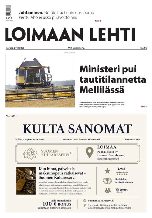 Loimaan Lehti 27.8.2026