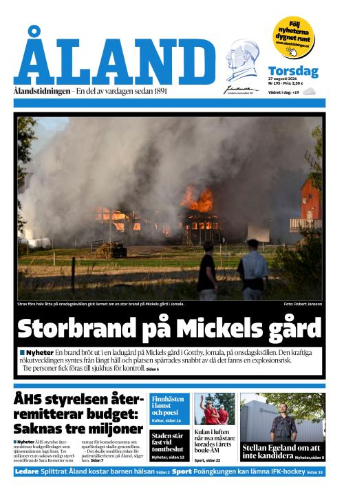 Ålandstidningen 27.8.2026