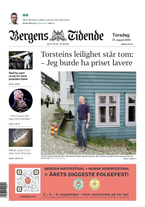 Bergens Tidende 27.8.2026