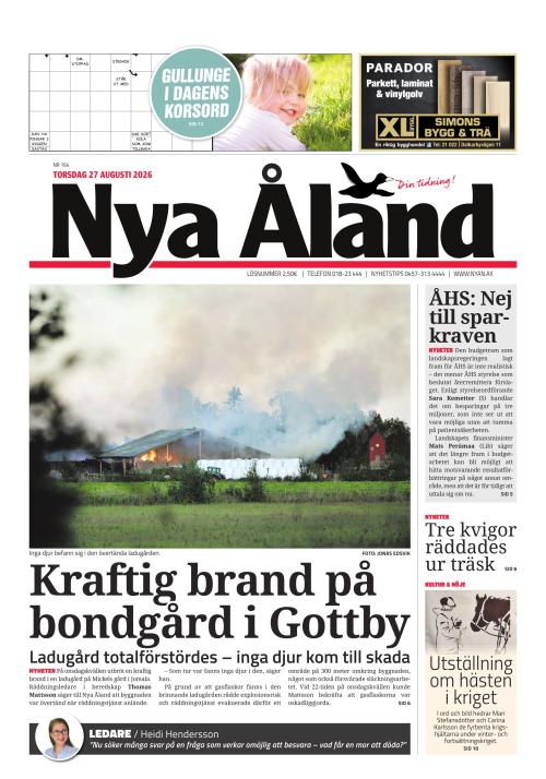 Nya Åland 27.8.2026