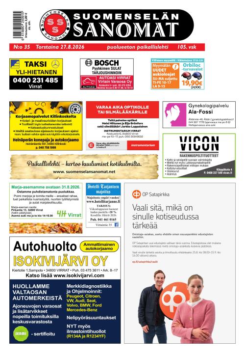 Suomenselän Sanomat 27.8.2026