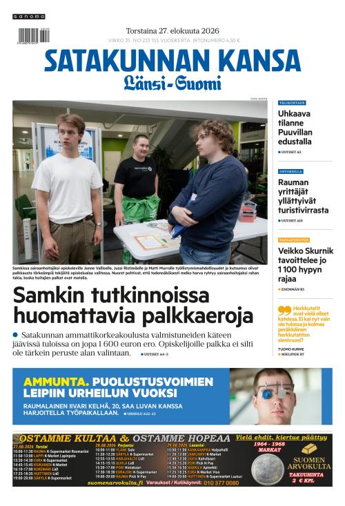 Satakunnan Kansa Länsi-Suomi 27.8.2026