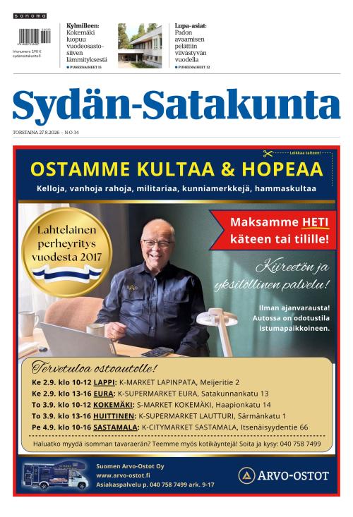 Sydän-Satakunta ja Jokilaakso 27.8.2026