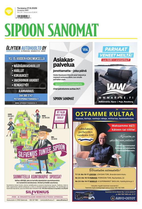 Sipoon Sanomat 27.8.2026