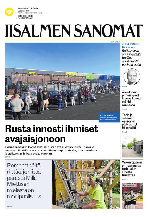 Iisalmen Sanomat 27.8.2026