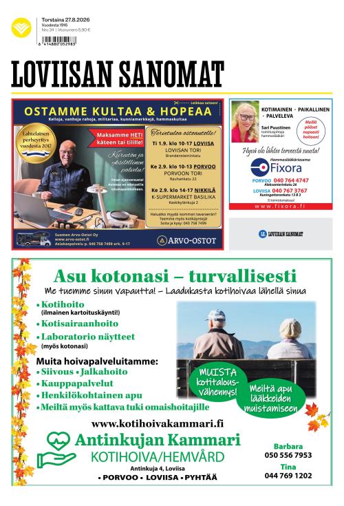 Loviisan Sanomat 27.8.2026