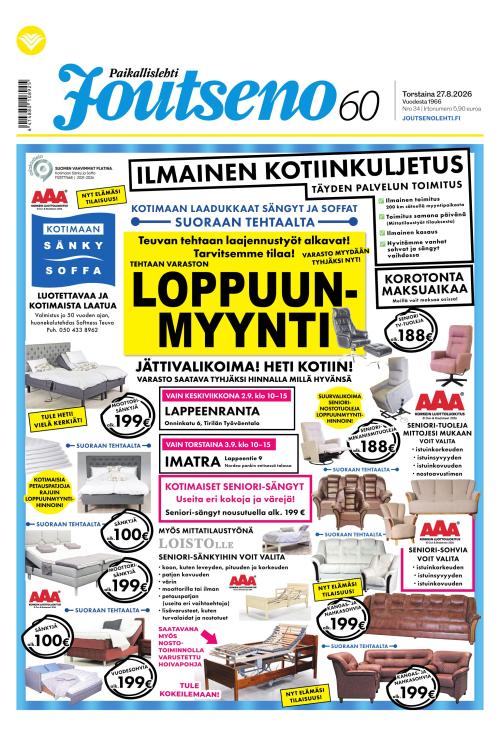 Paikallislehti Joutseno 27.8.2026