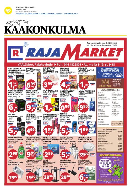 Kaakonkulma 27.8.2026