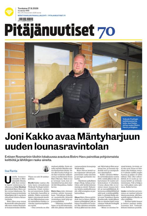 Pitäjänuutiset 27.8.2026