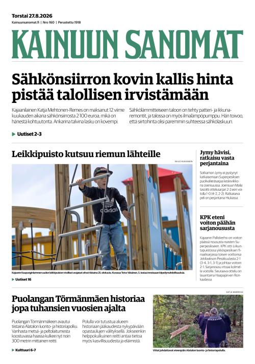 Kainuun Sanomat 27.8.2026
