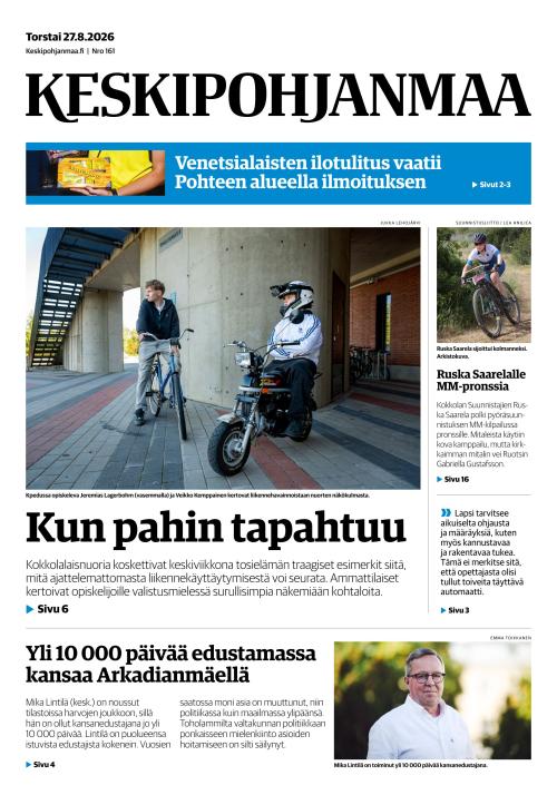 Keskipohjanmaa 27.8.2026