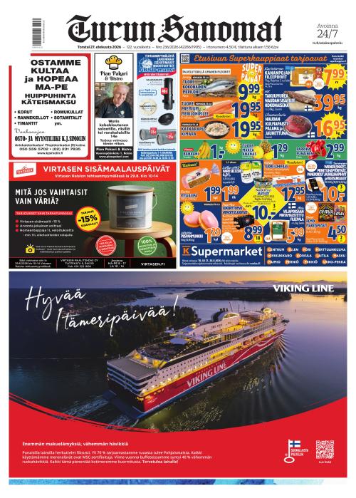 Turun Sanomat 27.8.2026