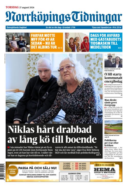 Norrköpings Tidningar 27.8.2026