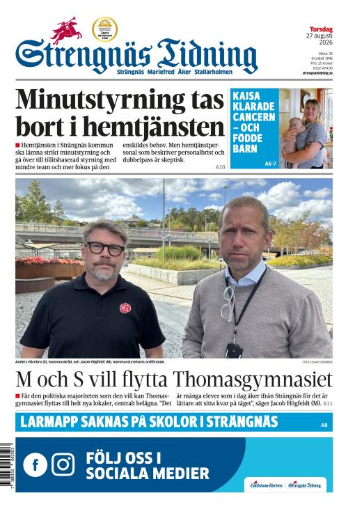 Strengnäs Tidning 27.8.2026