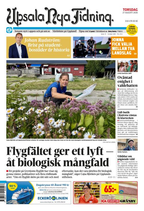 Upsala Nya Tidning 27.8.2026