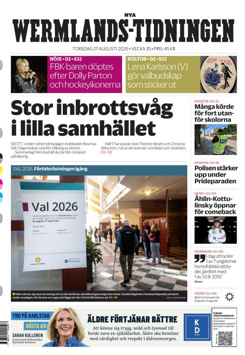 Nya Wermlands-Tidningen 27.8.2026