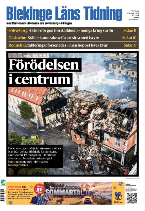 Blekinge Läns Tidning 27.8.2026