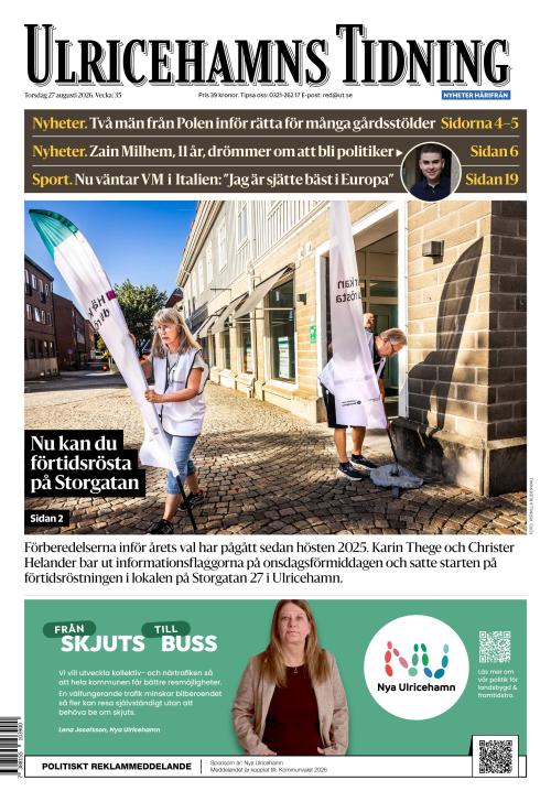 Ulricehamns Tidning 27.8.2026
