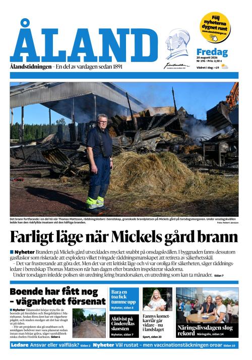 Ålandstidningen 28.8.2026