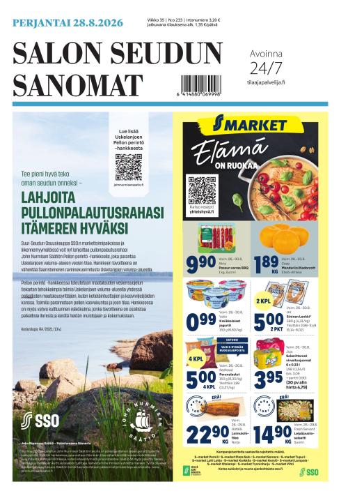 Salon Seudun Sanomat 28.8.2026