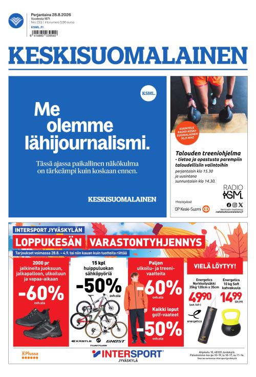 Keskisuomalainen 28.8.2026