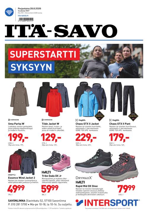 Itä-Savo 28.8.2026