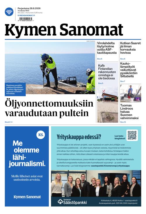 Kymen Sanomat 28.8.2026