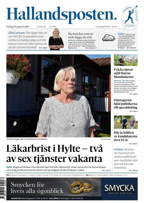 Hallandsposten 28.8.2026