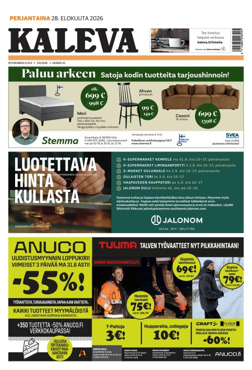 Kaleva 28.8.2026
